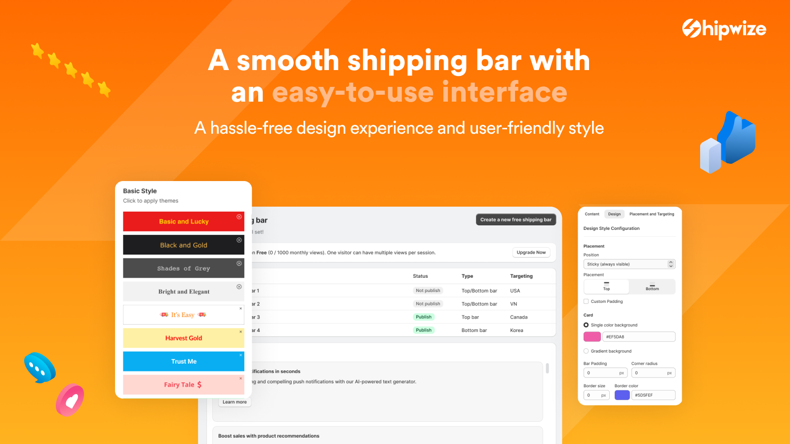 Upsell with personalized shipping bars