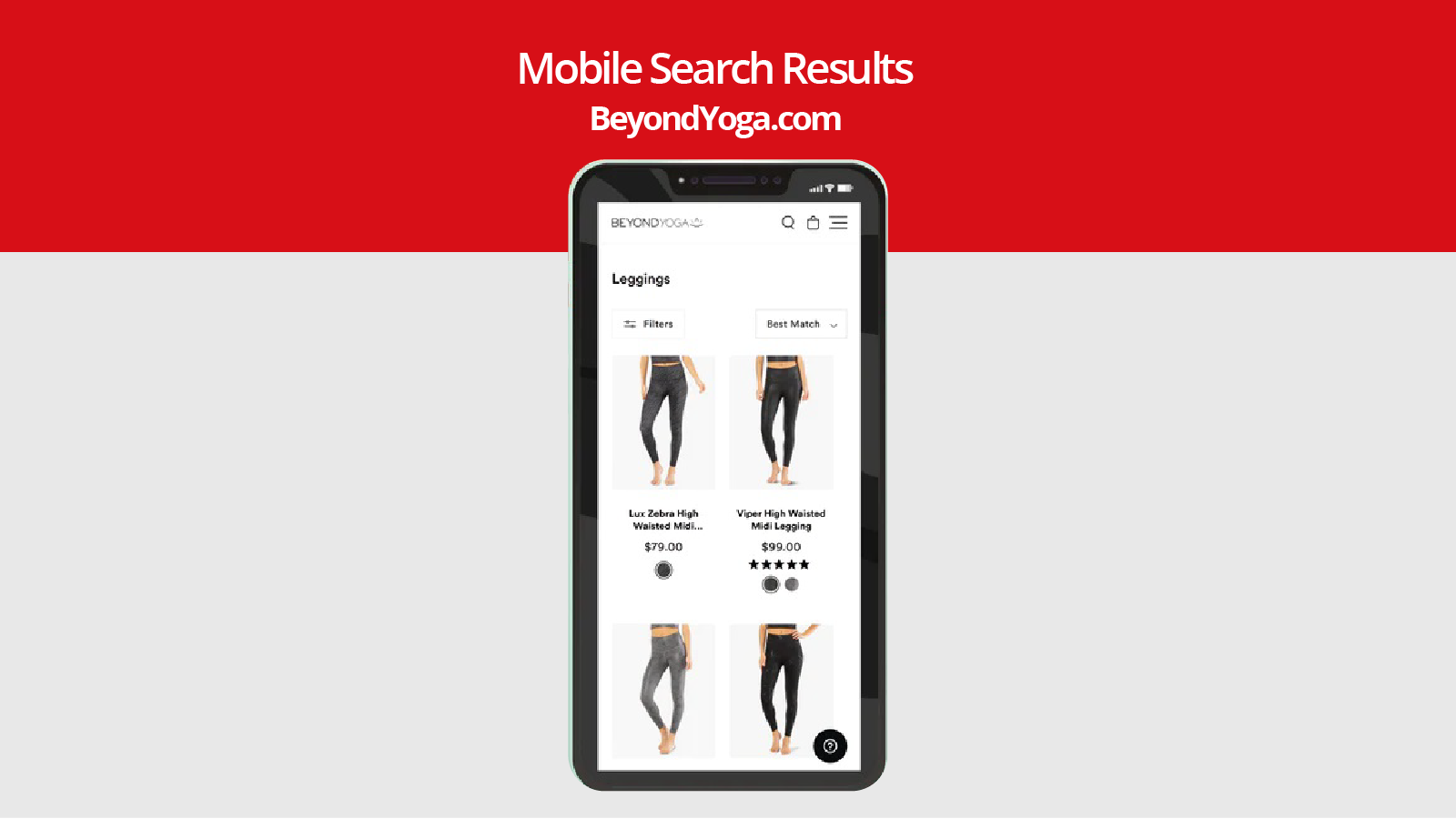 Mobile søge resultater 