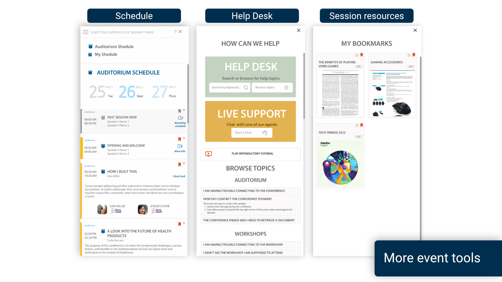 Marquet Virtual Event Tools