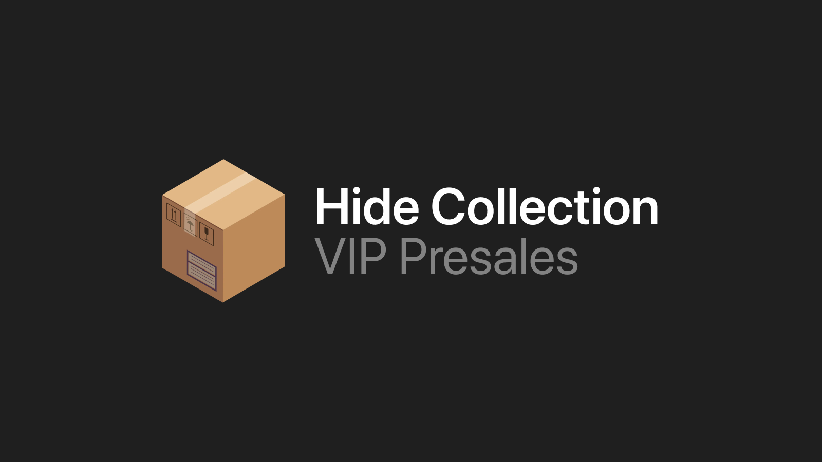 Ocultar Colección - Ventas previas VIP