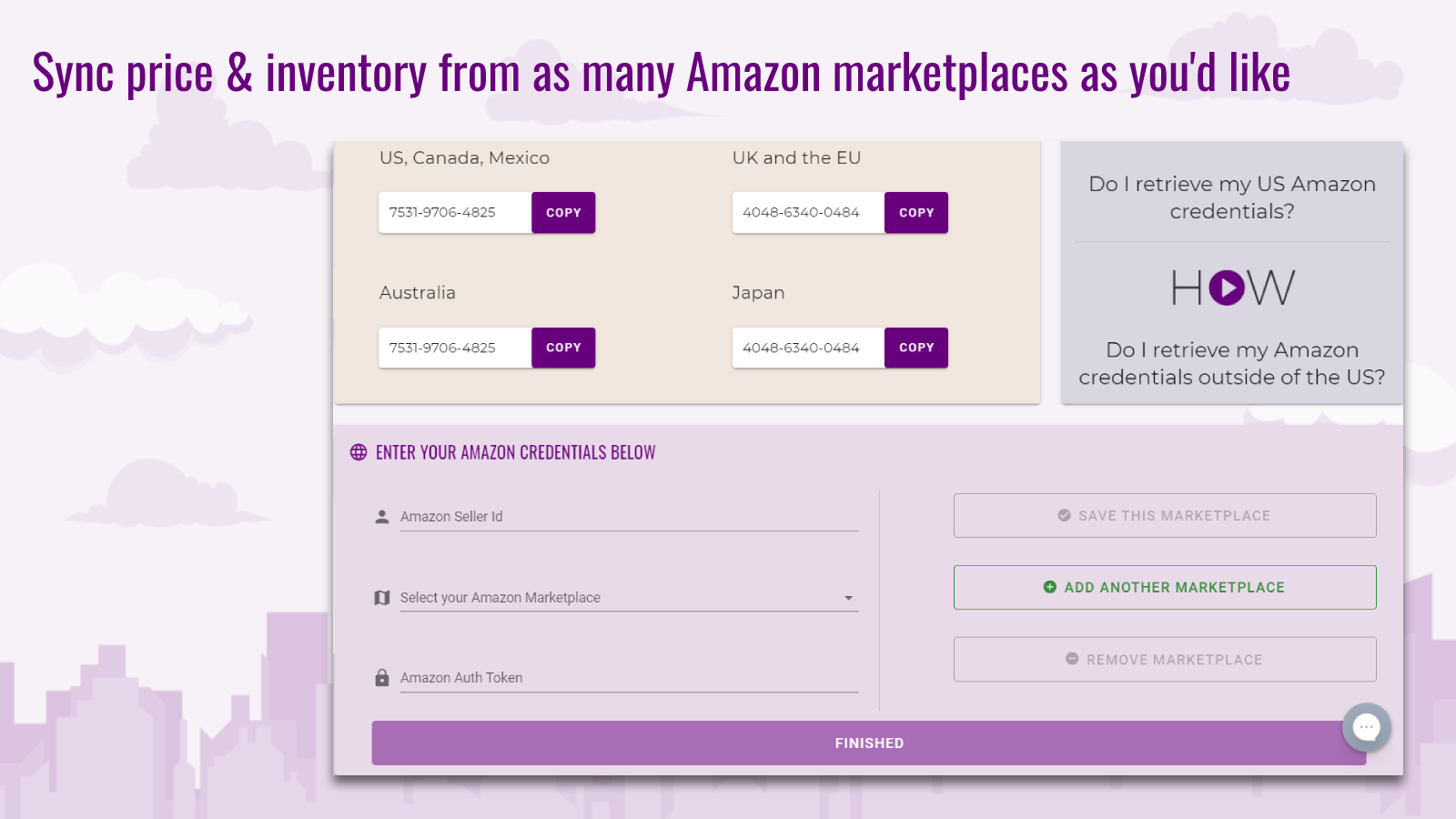 SnapSync: Amazon FBA MCF Sync Screenshot