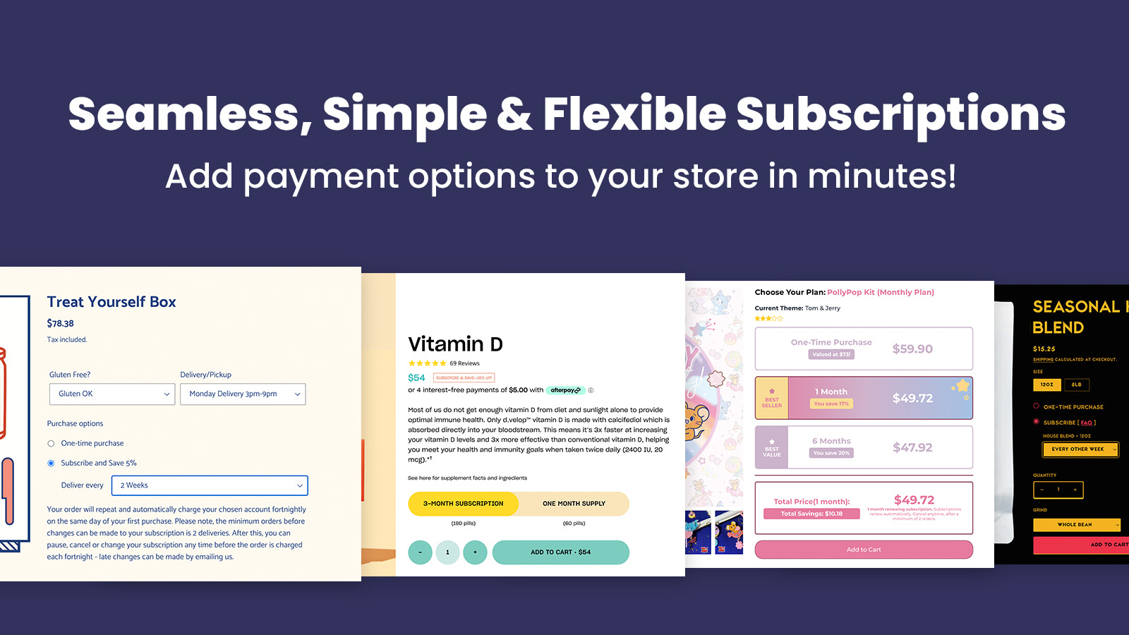 Add subscription options to product pages.