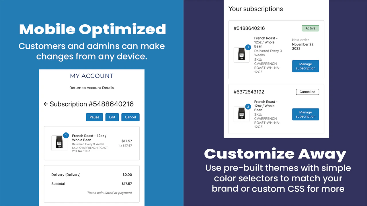 Assinaturas construídas para dispositivos móveis. Use PayWhirl em qualquer dispositivo.