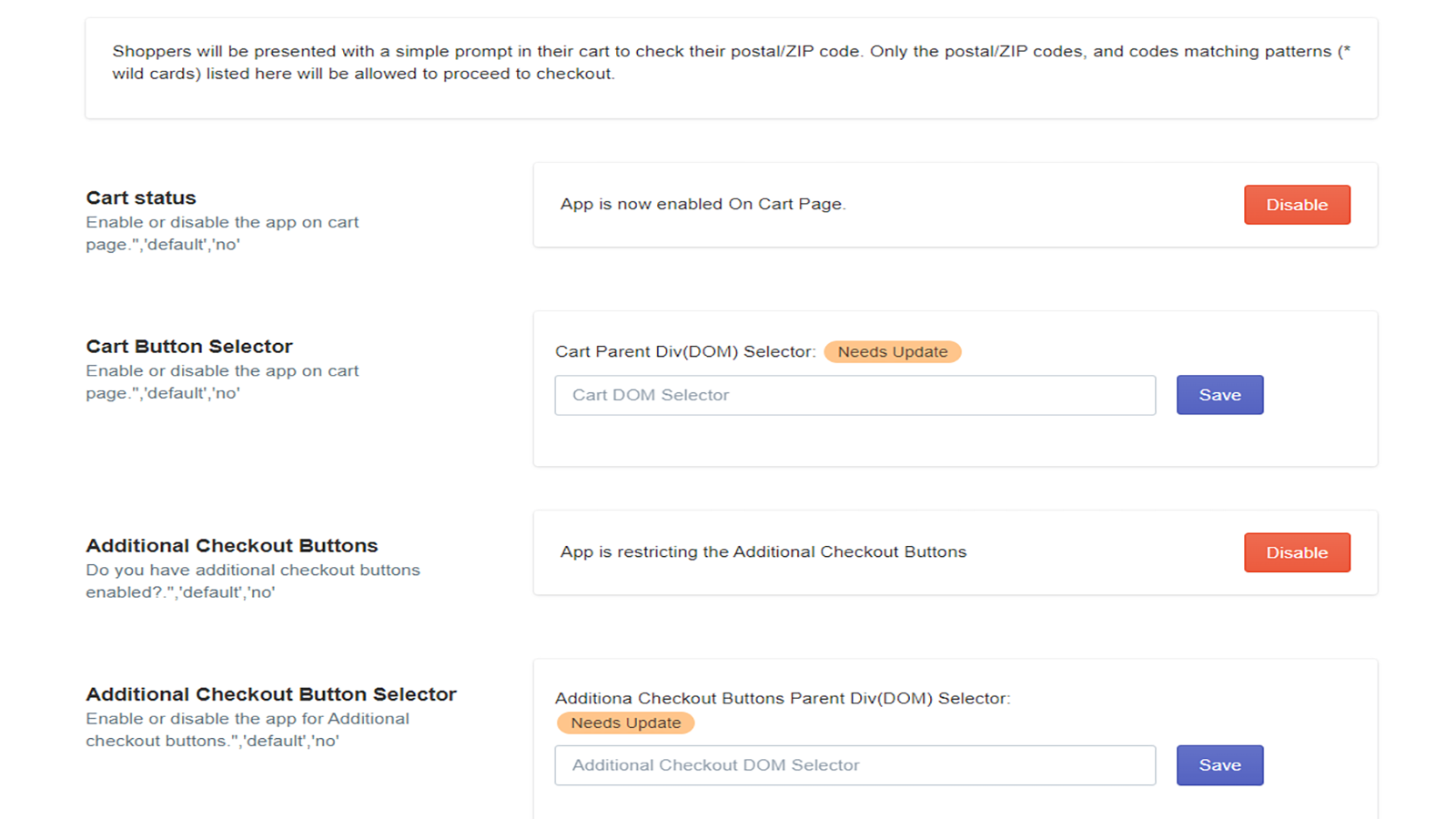 Validation du code postal Shopify