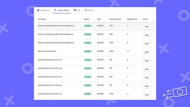 Selling Point Gift Card Migration History