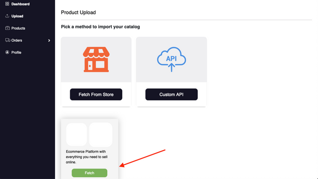 Step 3: Initiate import process from Shopify store to Open Coast