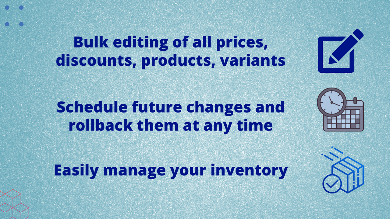 Bulk edit products by MITS