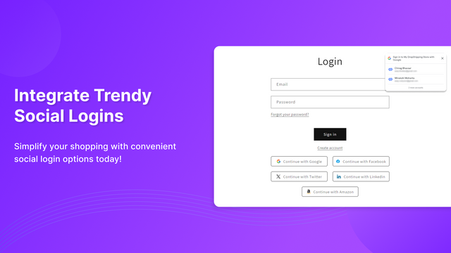 Use trendy social login for your eCommerce