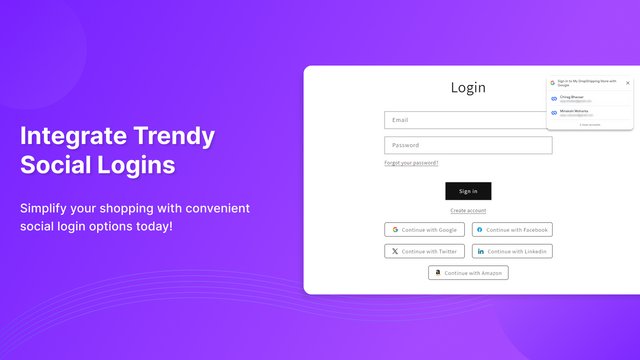 Brug trendy social login til din e-handel