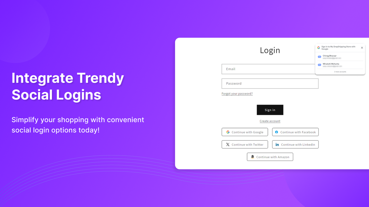 Gebruik trendy sociale login voor uw eCommerce