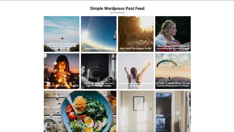 WP ‑ Simple WordPress Feed Screenshot