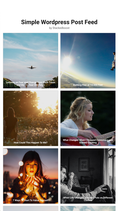 Simple Wordpress Post Feed Mobile
