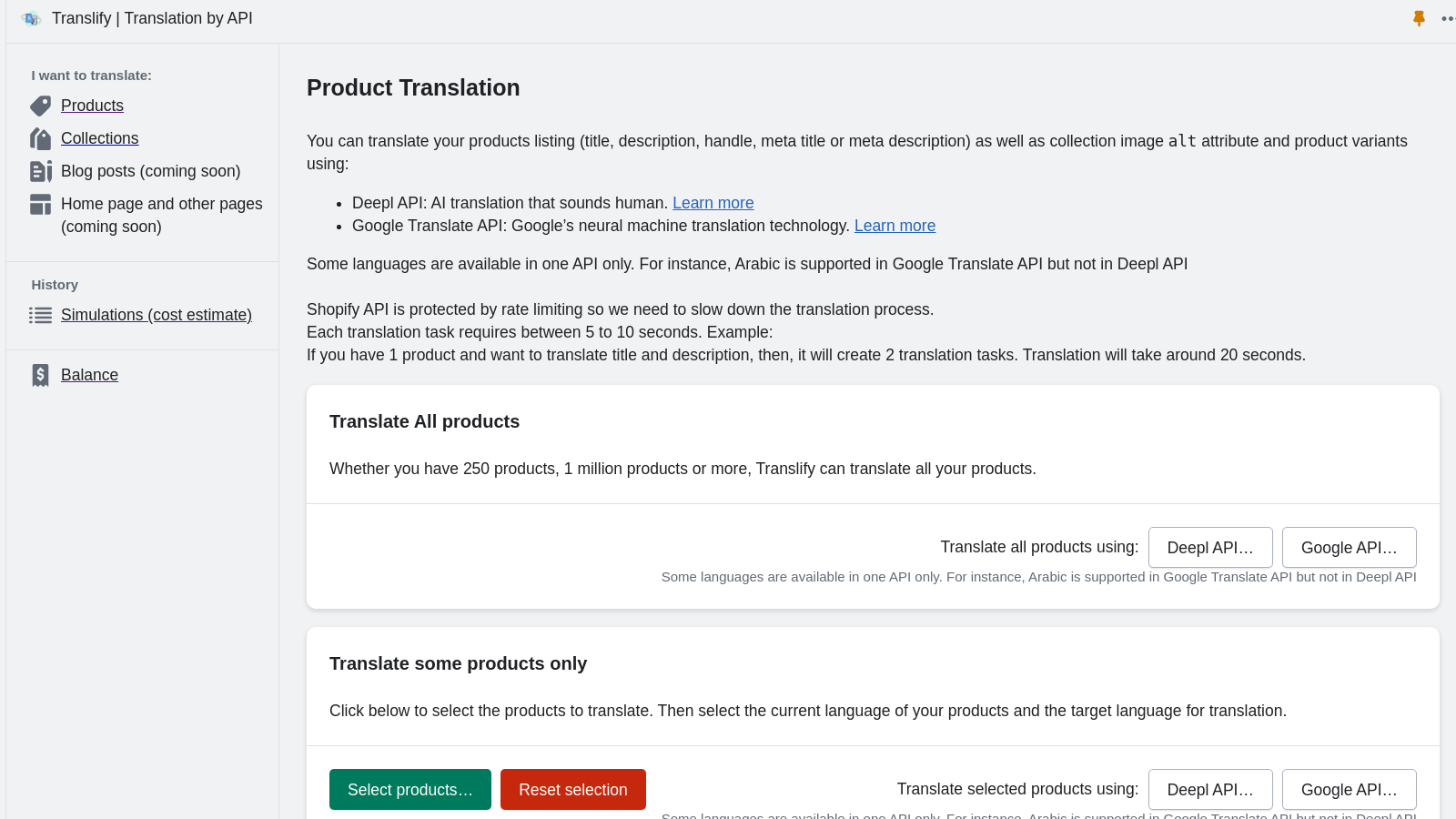 Translify | Translation by API Screenshot
