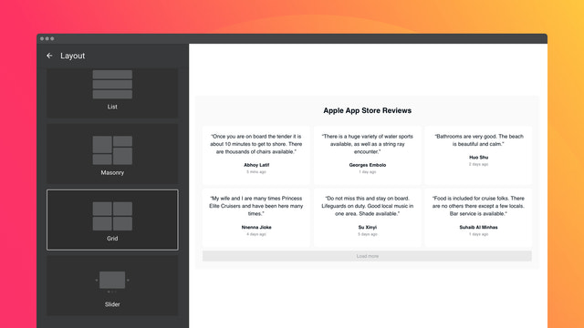 Four layouts allow to find the right position on the page