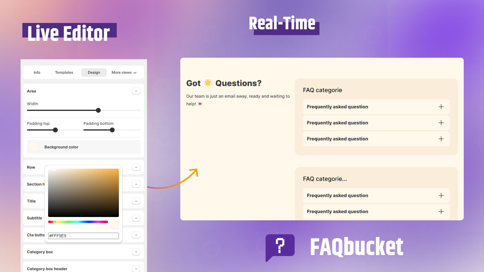 applications faq shopify pour page produit blog collections chats