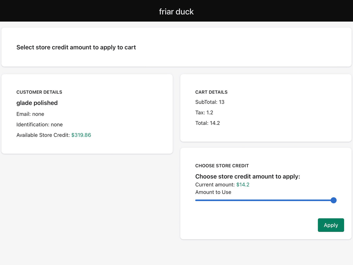 Emita Crédito na Loja a partir do Shopify POS