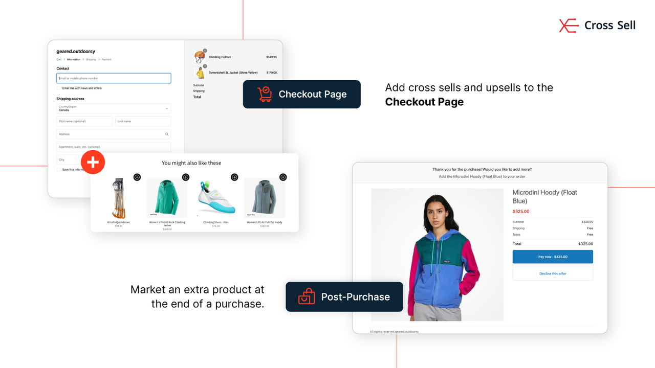 Cross Sells in Checkout Pages and Post-purchase Pages