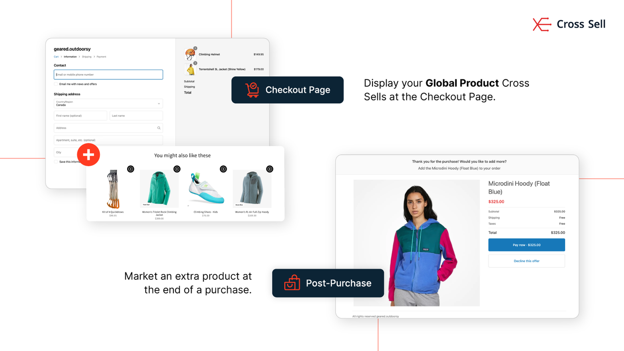 Cross Sells in Checkout Pages and Post-purchase Pages