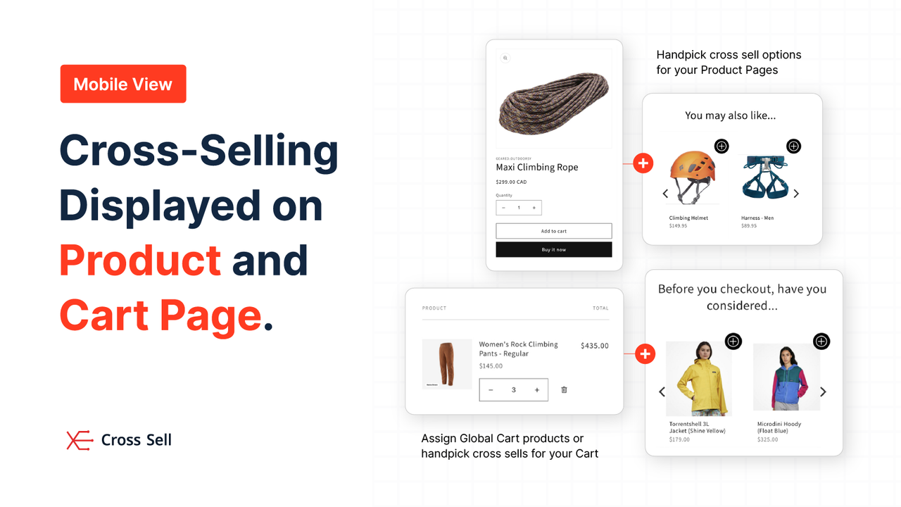 Add to Cart upsell modal on product or cart page