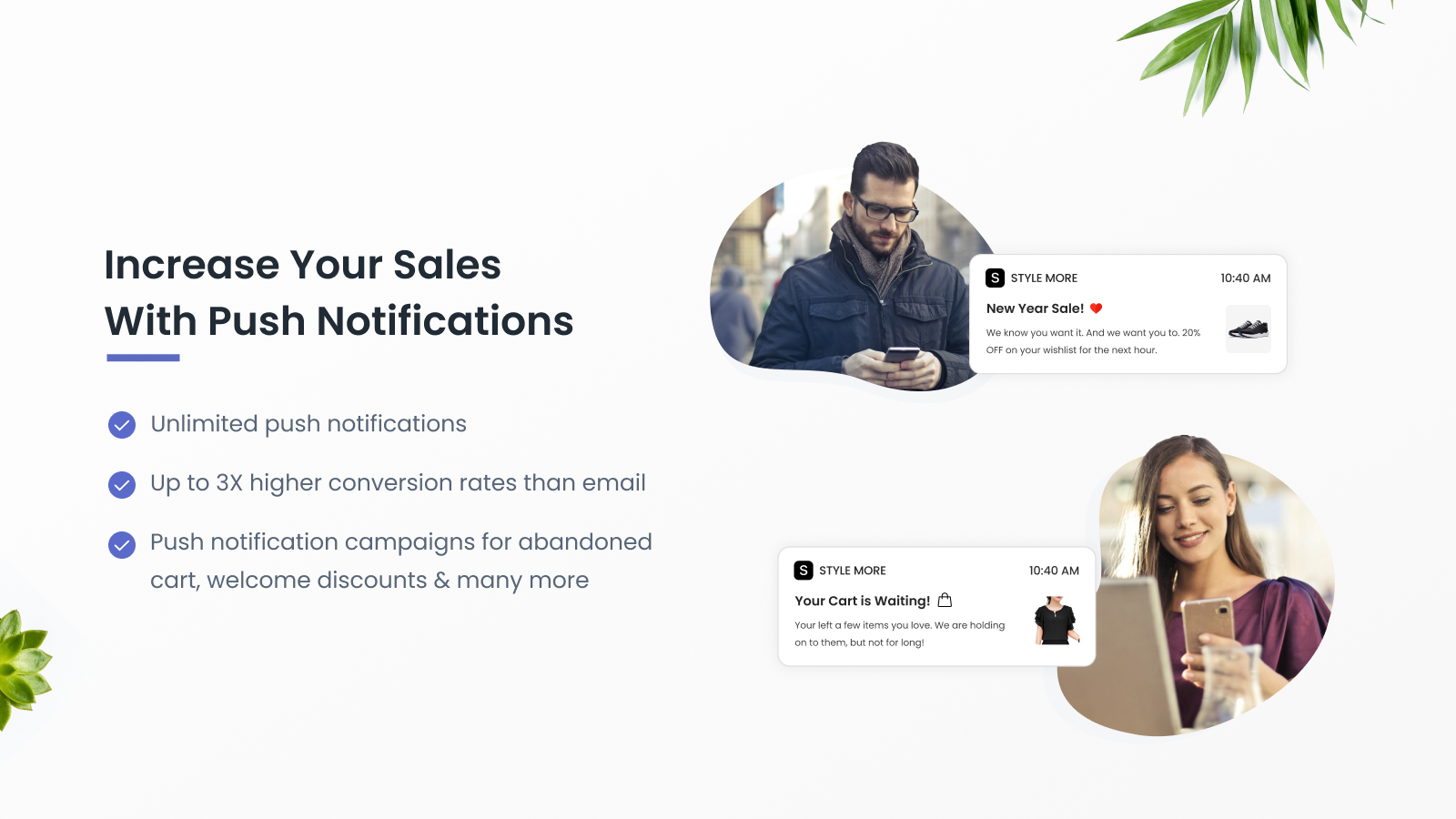 Engagez avec des notifications push