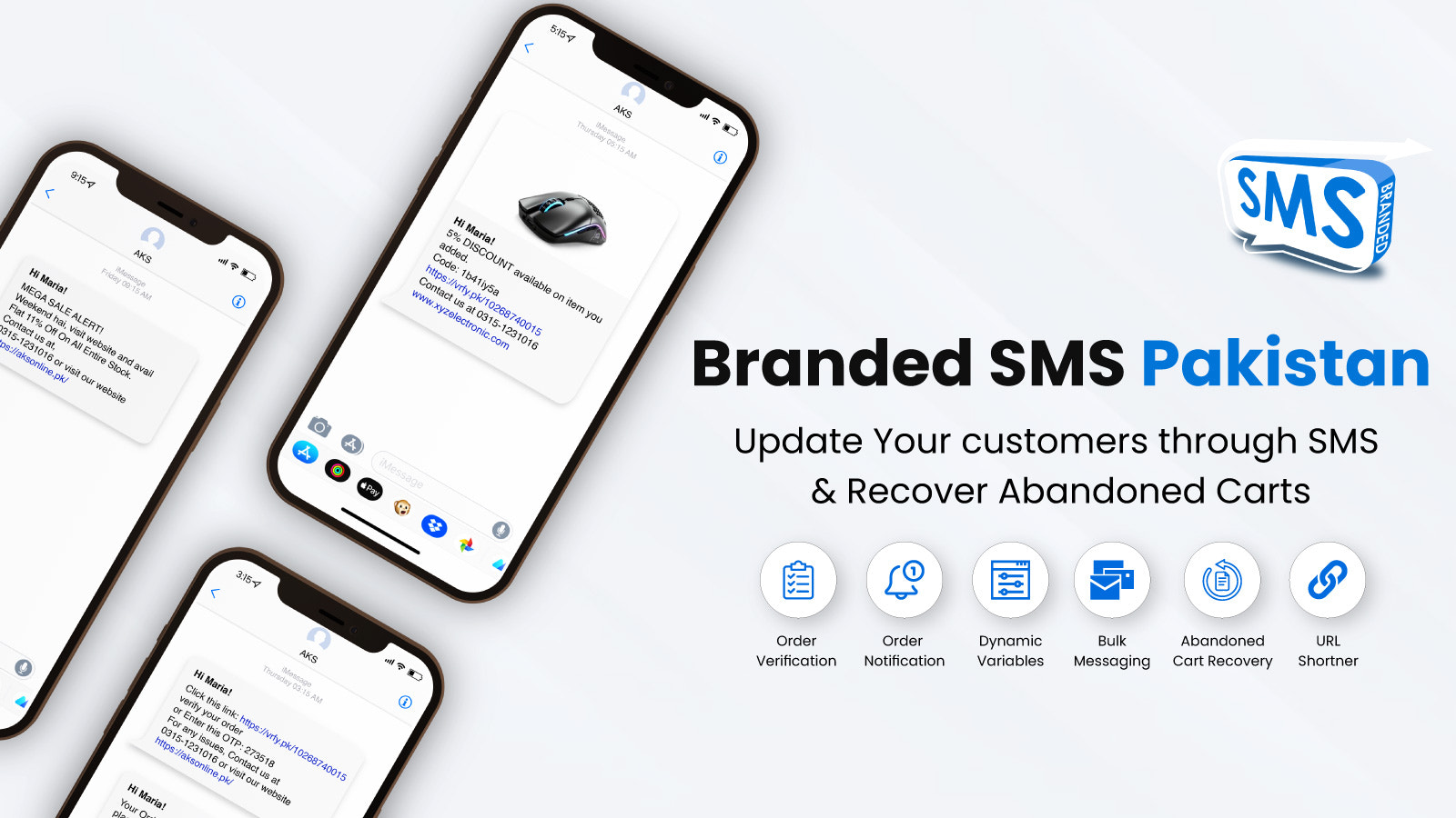 Notificaciones de pedidos - Branded SMS Pakistan