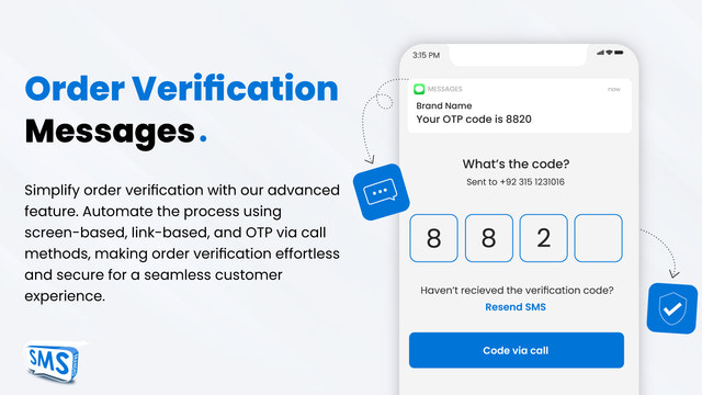 Orderverifiering OTP - Branded SMS Pakistan