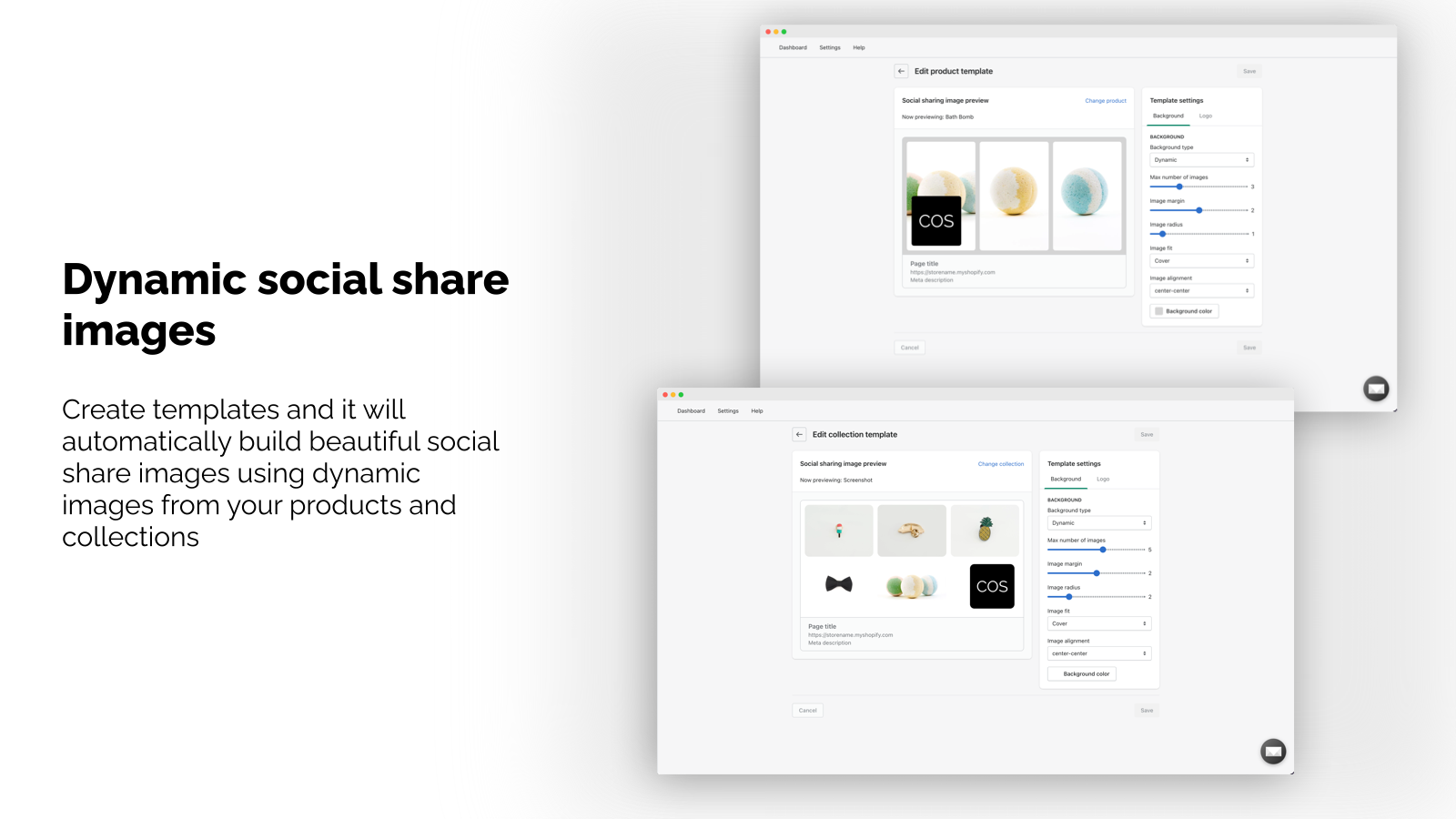 Advanced Social Share Images Screenshot