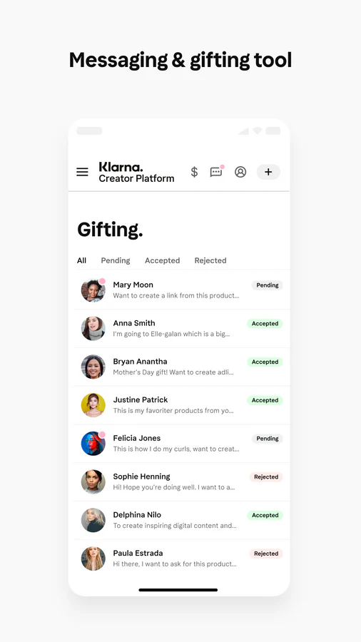 Messaging & gifting tool