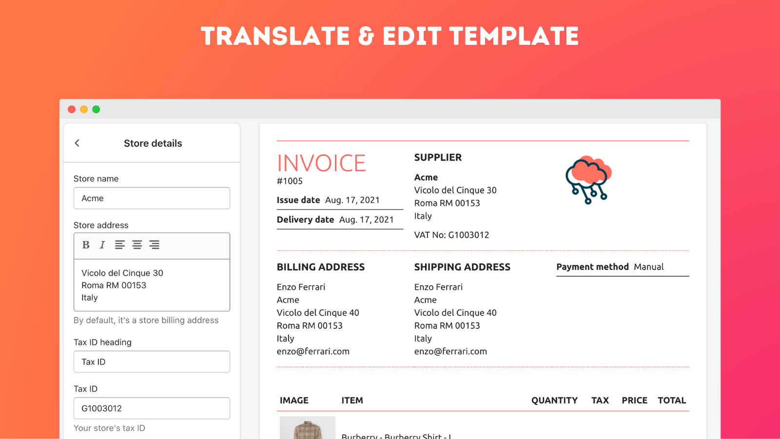 Order Printer Templates Next - Order Printer custom invoice templates'