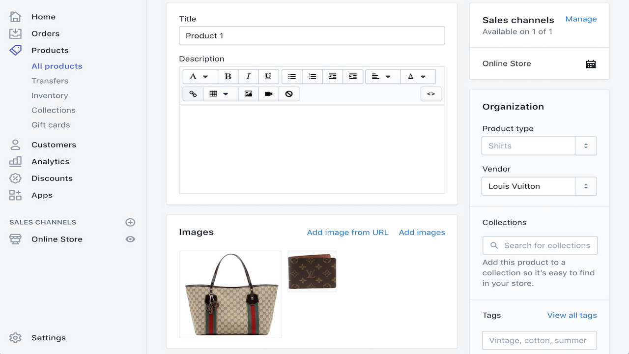 Produktbilder Uppdaterade på Shopify