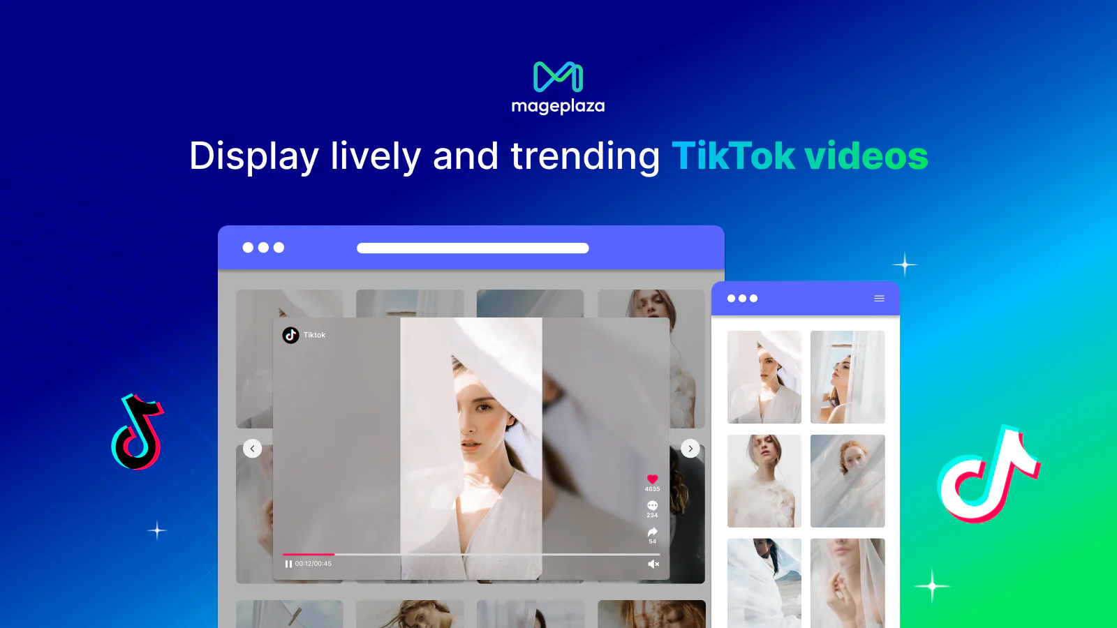 Display lively and trending TikTok videos