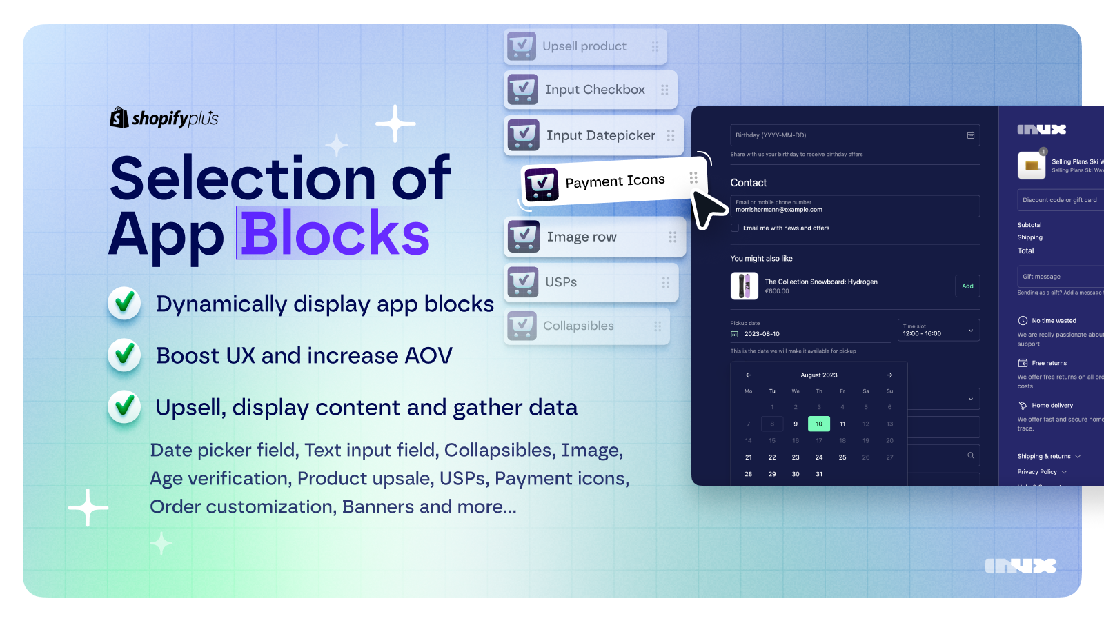 Tilføj Checkout App Blocks
