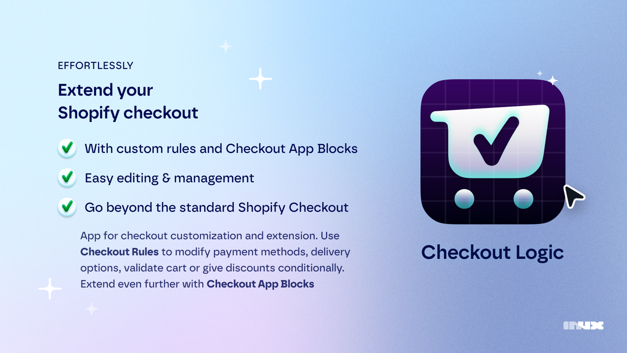 Checkout Logic app to Customize & optimize your Shopify Checkout