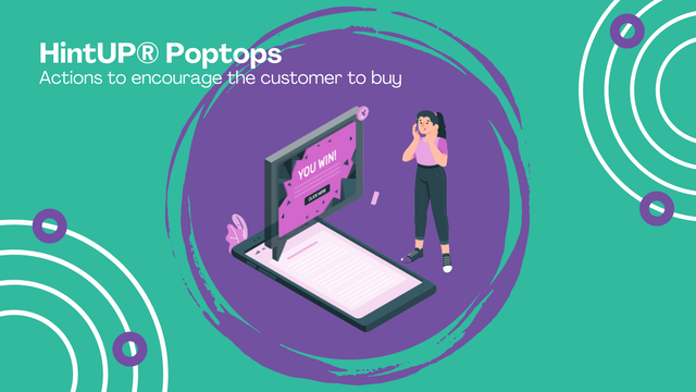 HintUP® Poptops - actions pour encourager le client à acheter
