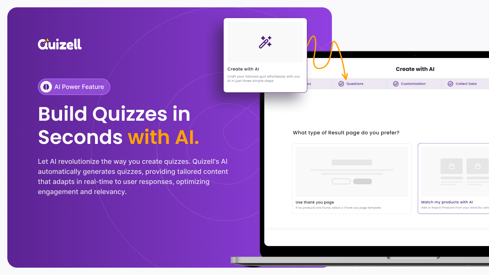 Byg Quizzer på sekunder med AI.