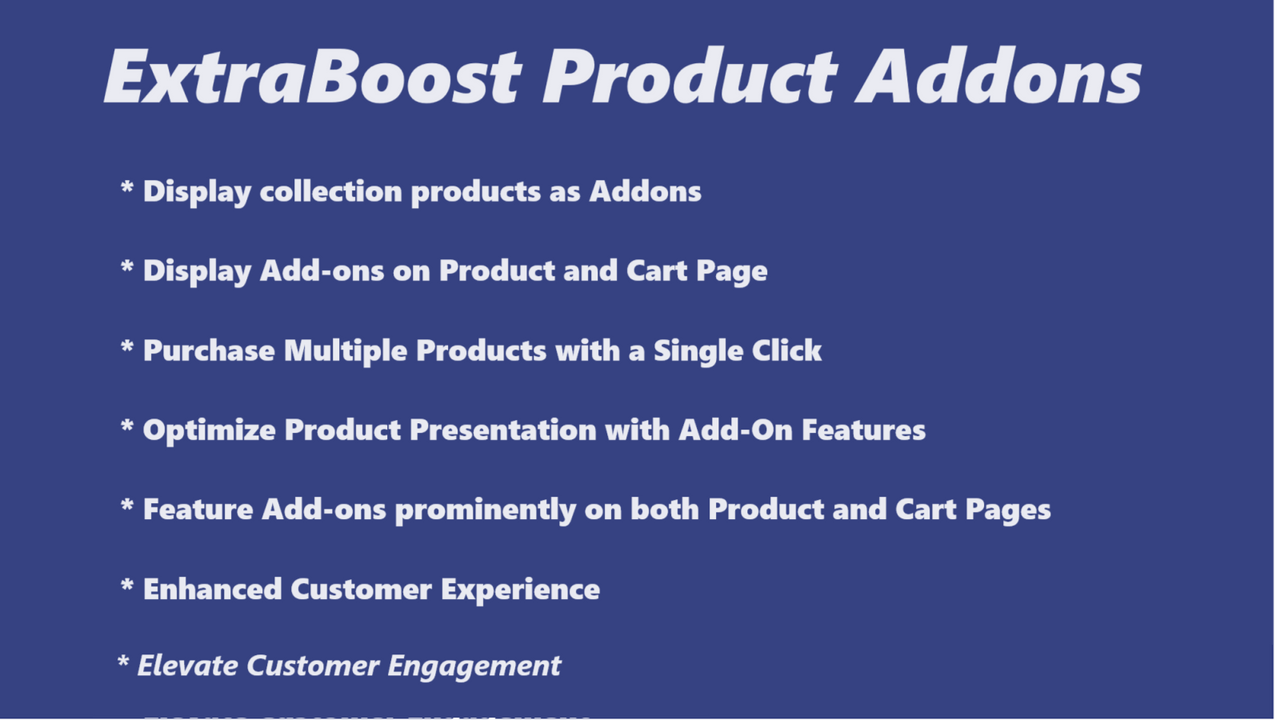 Imagem frontal do Extra Product Addons Plus