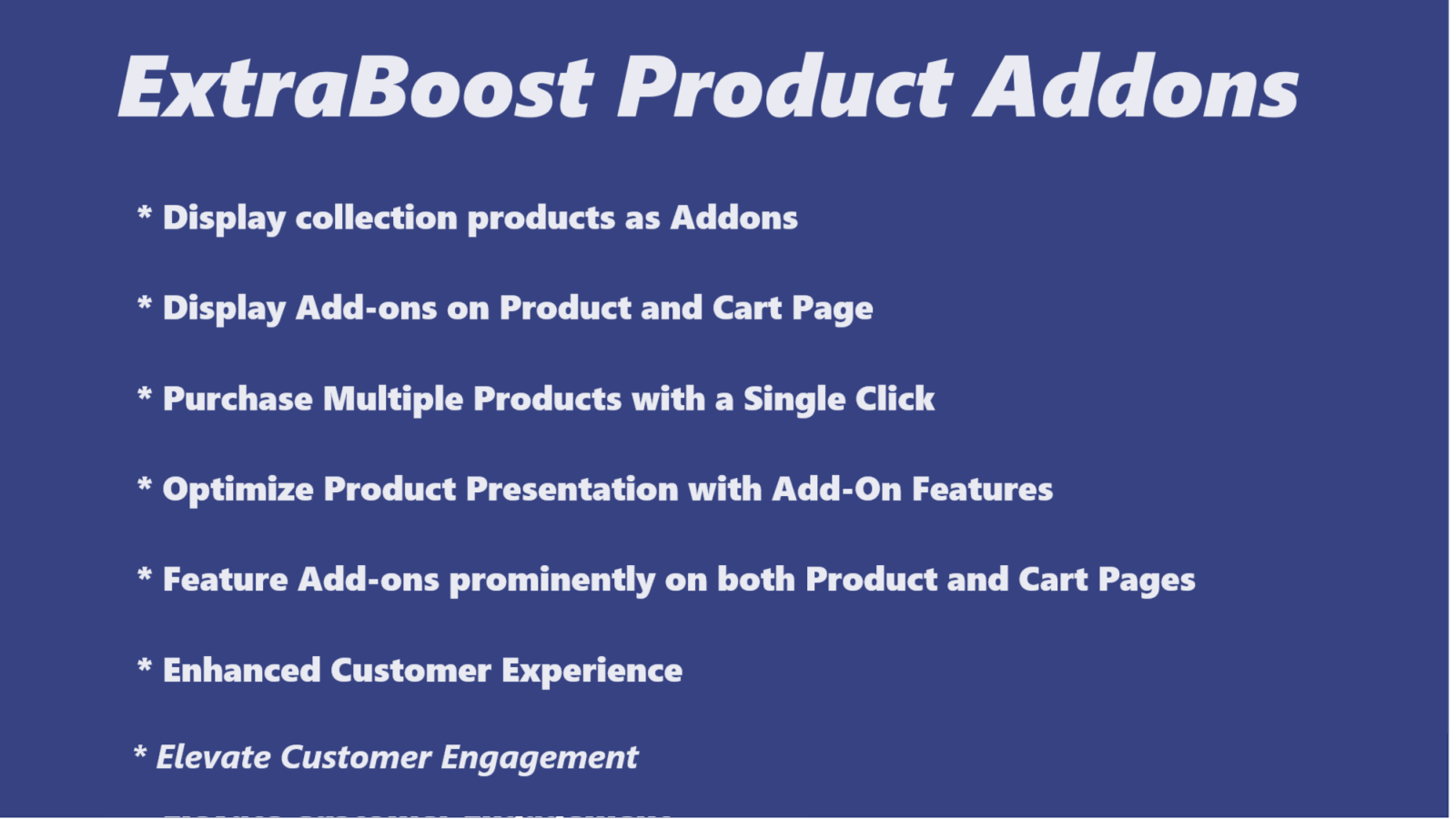 Image de face de Extra Product Addons Plus