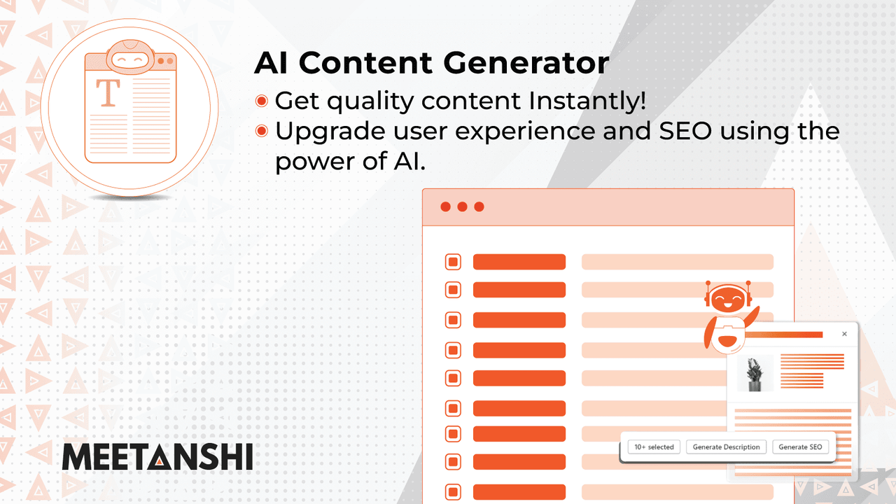 Meetanshi AI Content Generator