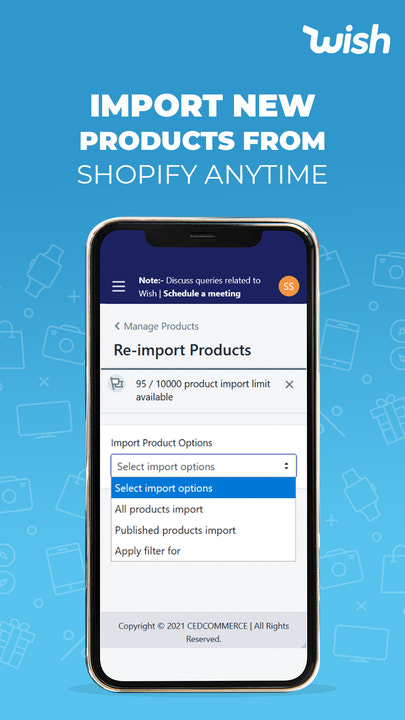 Mobile View of Product Import