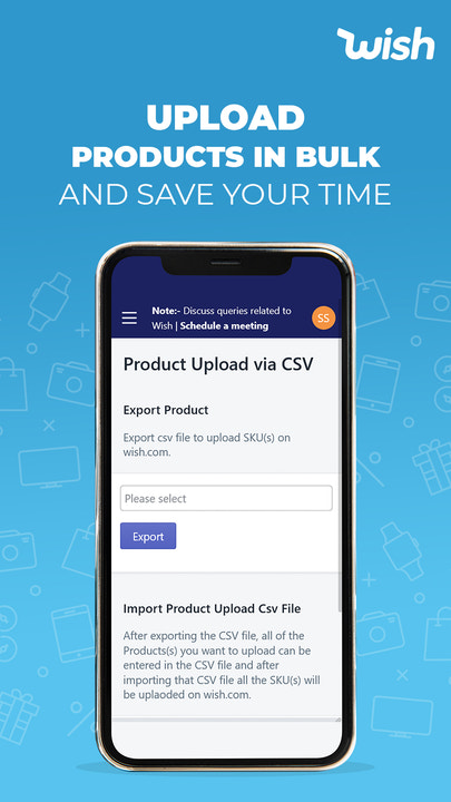 Mobile View of Product Upload