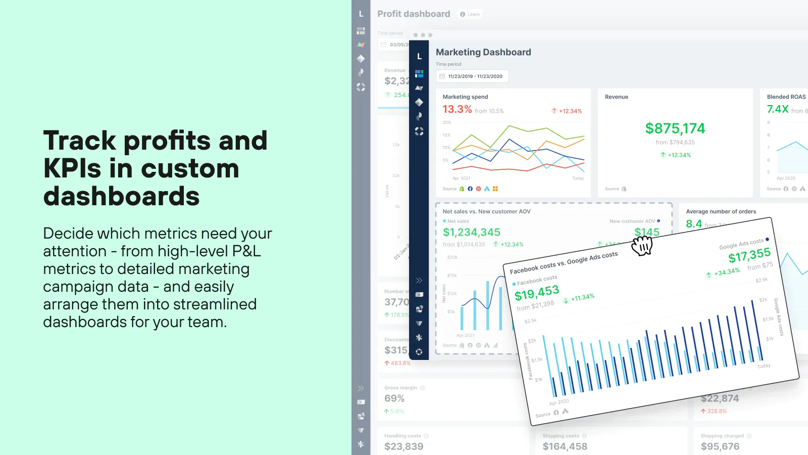 Track profits in real-time