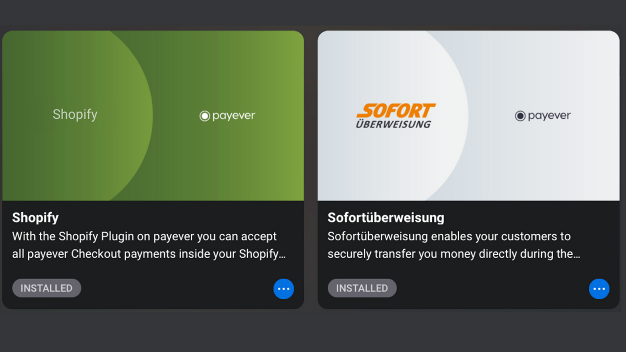 SOFORT & Shopify App in payever