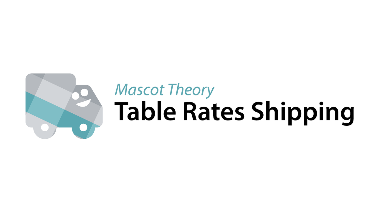 Mascot Theory Table Rates Shipping för Shopify