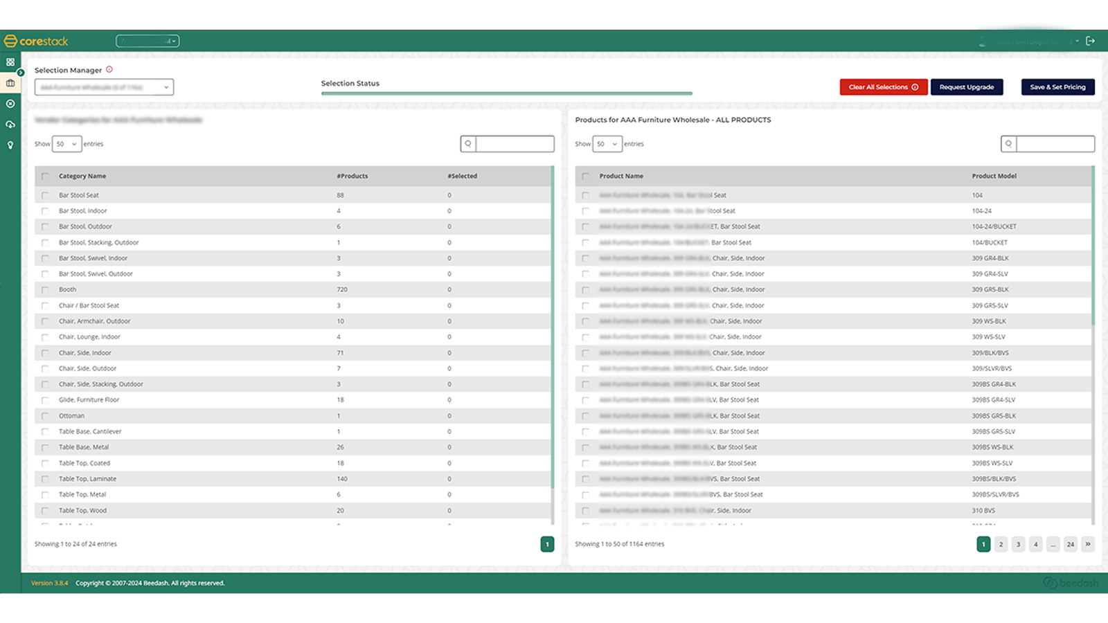 corestack Auswahlmanager