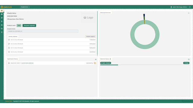 tableau de bord utilisateur corestack