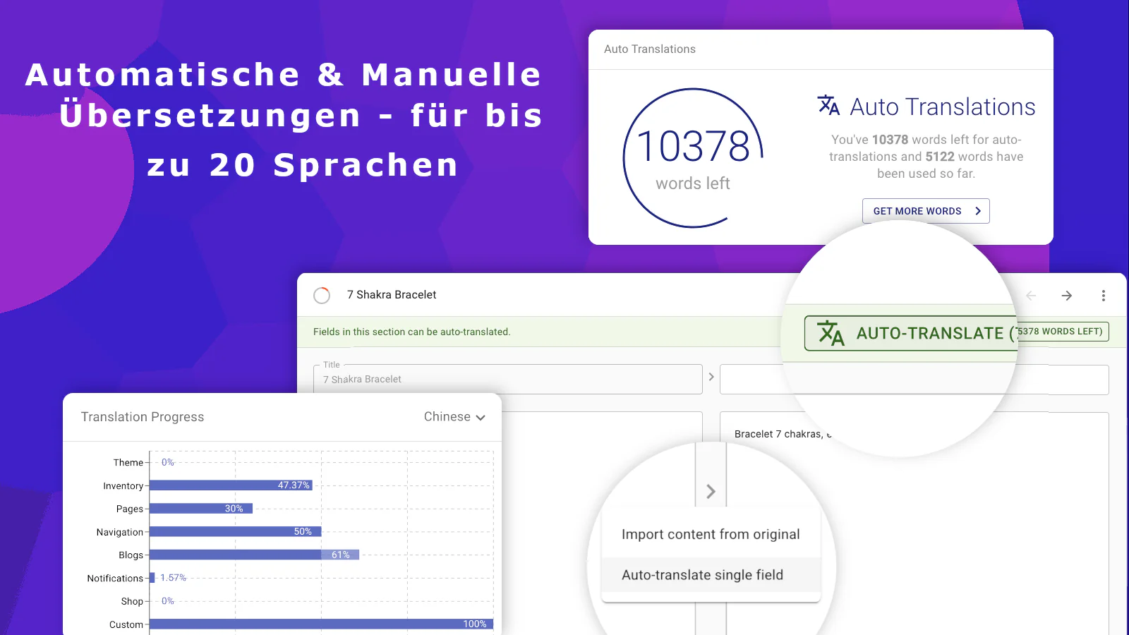 Automatische Übersetzungen für alle Sprachen