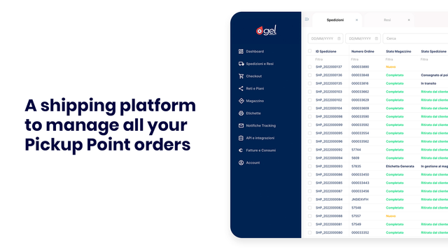 A shipping platform to manage all the pickup points orders