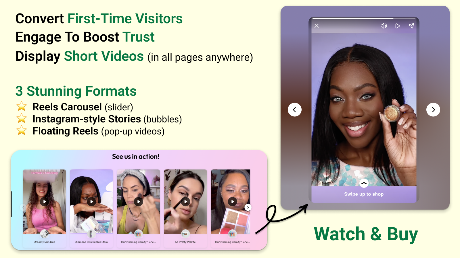 Shopify Shoppable Videos & Stories Instagram Widget