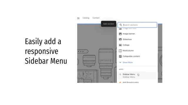 Easily add a responsive Sidebar Menu