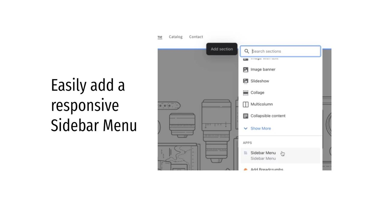 Easily add a responsive Sidebar Menu